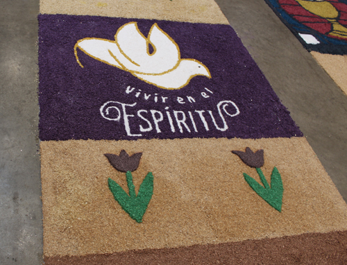 Carpets of Holy Week, Alfombras de Semana Santa at La Sagrada Familia