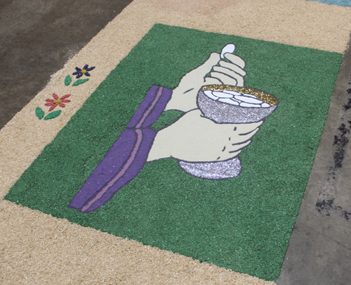 Carpets of Holy Week, Alfombras de Semana Santa at La Sagrada Familia