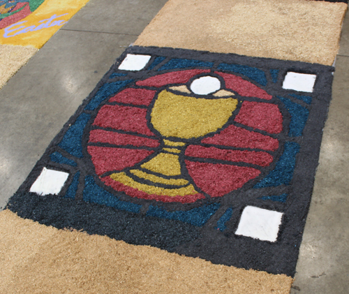 Carpets of Holy Week, Alfombras de Semana Santa at La Sagrada Familia