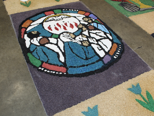 Carpets of Holy Week, Alfombras de Semana Santa at La Sagrada Familia