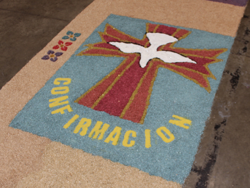 Carpets of Holy Week, Alfombras de Semana Santa at La Sagrada Familia