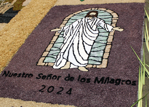 Carpets of Holy Week, Alfombras de Semana Santa at La Sagrada Familia in Cleveland