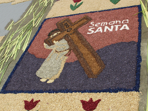 Carpets of Holy Week, Alfombras de Semana Santa at La Sagrada Familia in Cleveland