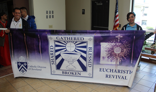 Catholic Diocese banner on Good Friday