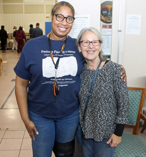 Some of the volunteers at the Our Lady of Fatima holiday giveaway