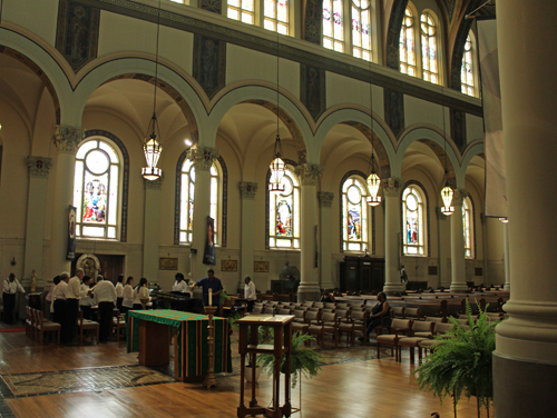 Saint Aloysius - Saint Agatha Church in Gllenville in Cleveland Ohio - inside