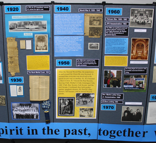 St Aloysius 125th Anniversary history displays