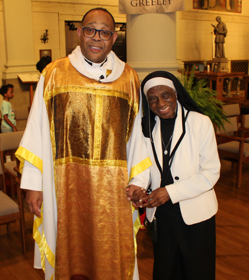 St Aloysius 125th Anniversary Father Brown and nun