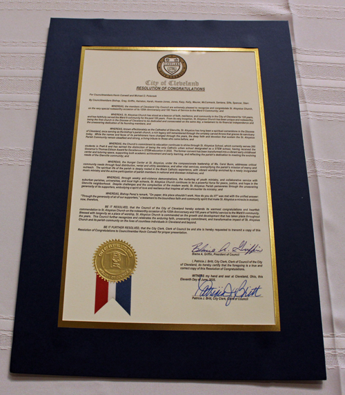 Proclamation from Cleveland City Council