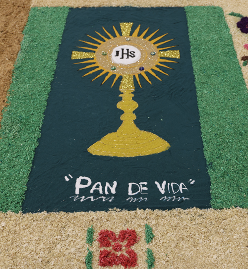 Carpets of Holy Week -  Alfombras de Semana Santa - at La Sagrada Familia Church