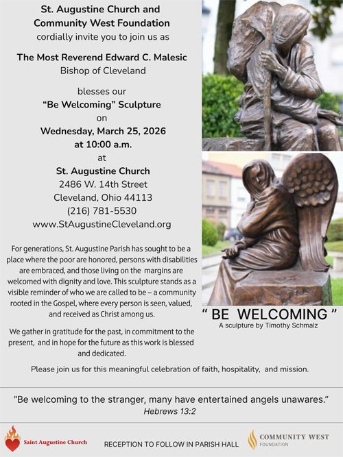St Augustine Statue flyer