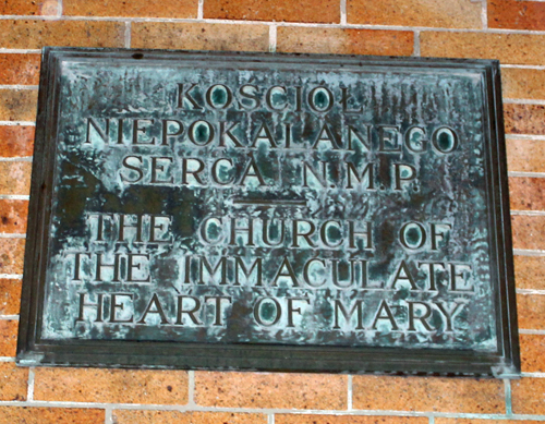 Immaculate Heart of Mary Church Outside stones