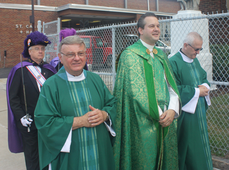 Clergy Procession into St Casimir Catholic Church in Cleveland as it reopened