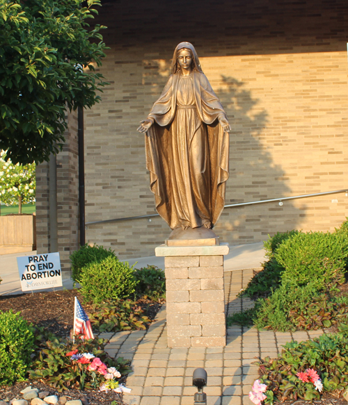 Mary statue at St Columbkille Church in Parma Ohio