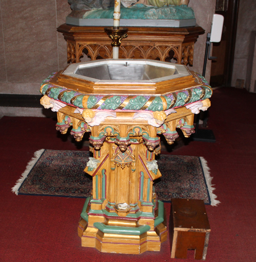 Font - St. Michael the Archangel Church in Cleveland - inside