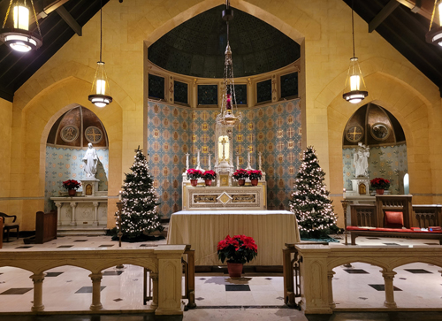 St Philomena Catholic Church in East Cleveland Christmas altar 2022