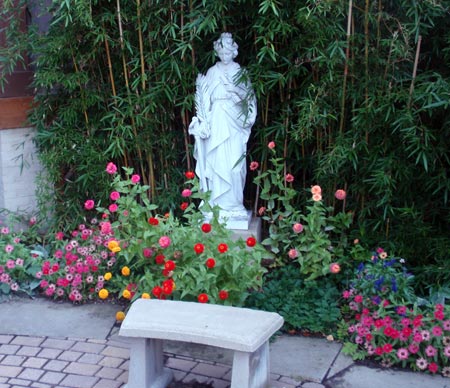 St Philomena Catholic Church in East Cleveland Ohio - Courtyard