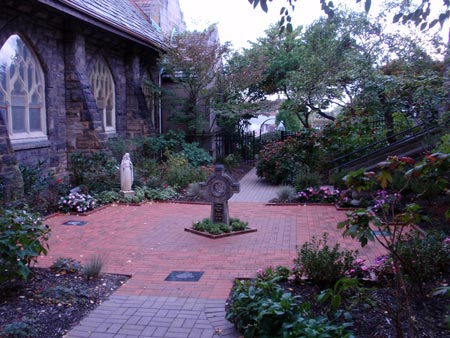 St Philomena Catholic Church in East Cleveland Ohio - Courtyard