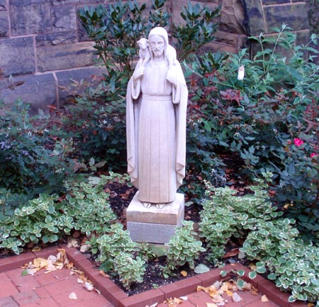 St Philomena Catholic Church in East Cleveland Ohio - Courtyard