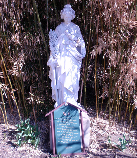 Saint Phiomena statue in St. Philomena Church in East Cleveland Ohio