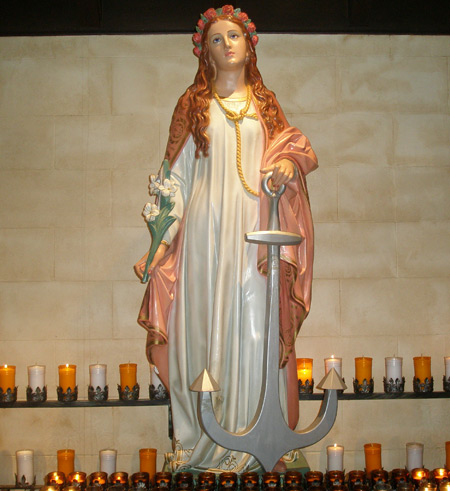 Saint Phiomena statue in St. Philomena Church in East Cleveland Ohio 