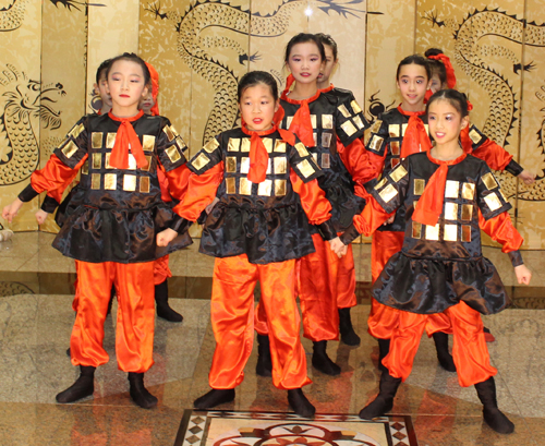 Students performed the Terracotta Warrior Chinese Dance Grand Finale at a Lunar New Year 