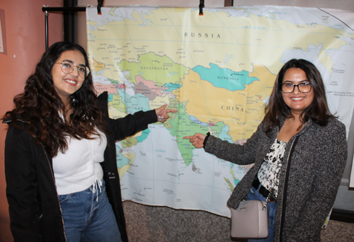 Young ladies from India visiting Cleveland