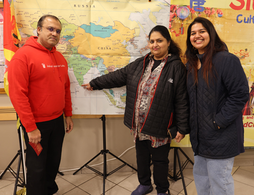 Pointing to map of India