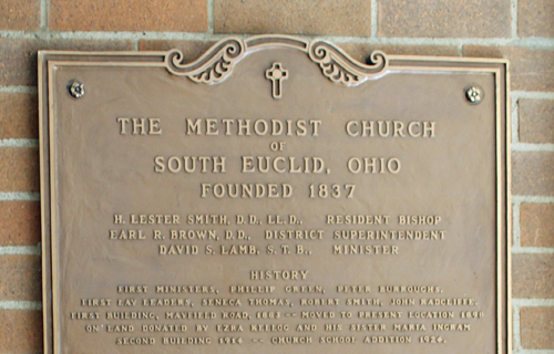 Commemorating the original Church founded in 1837 on this site