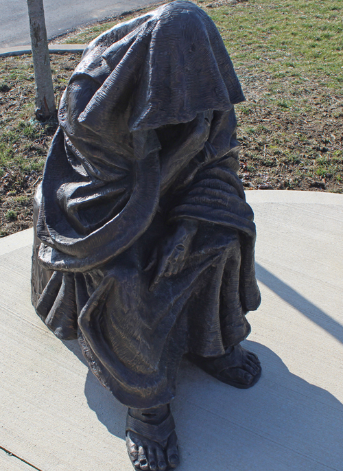 When I was a Stranger Jesus figure from Matthew 25 Collection in Cleveland