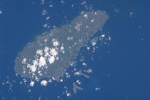 A close-up satellite view of Moheli, the smallest of Comoros' three main islands