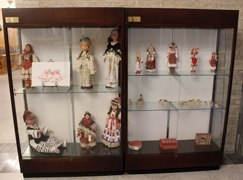 Croatian dolls in the Croatian Lodge lobby