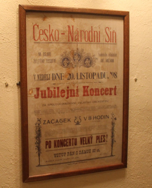Czech concert poster at Bohemian National Hall