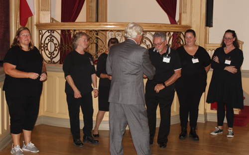 Sokol Kitchen volunteers being pinned