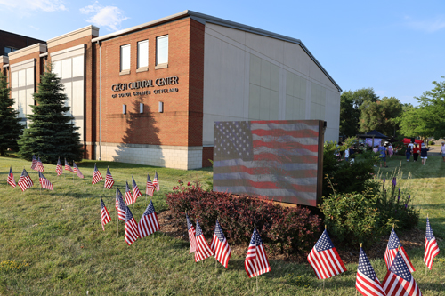 Czech Cultural Center with flags