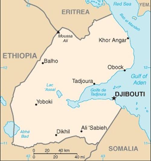 Map of Djibouti