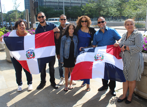 Dominican community on steps of Cleveland City Hall