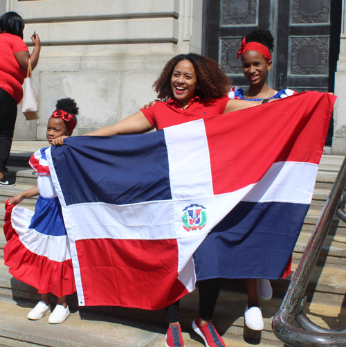 Dominican community on steps of Cleveland City Hall