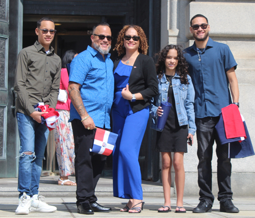 Dominican community on steps of Cleveland City Hall