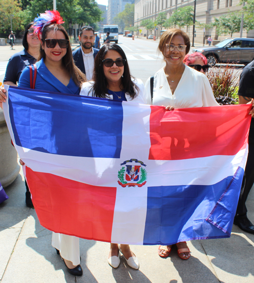 Dominican Flag Raising group