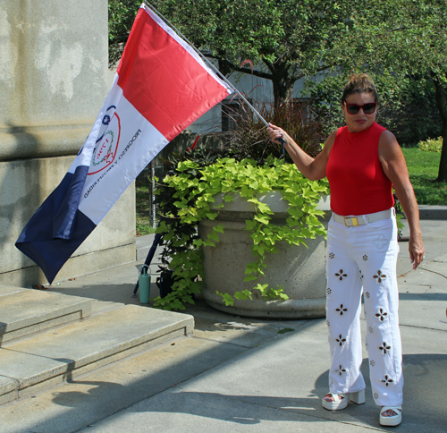 Dominican Flag Raising group