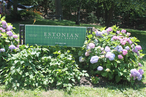 Estonian Cultural Garden sign