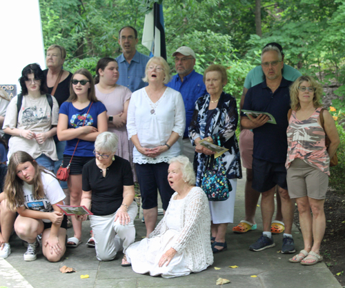 Singing the Estonian National Anthem