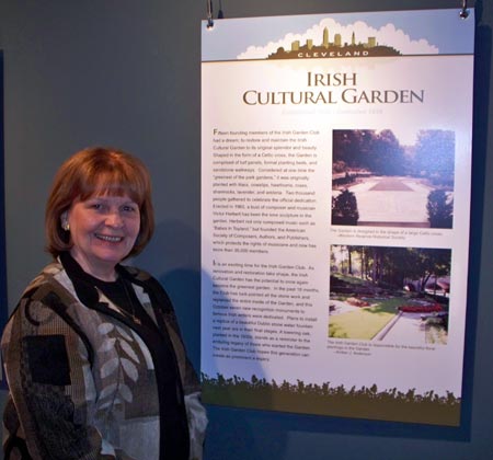 Sheila Murphy Crawford at at Cleveland Irish Cultural Garden display