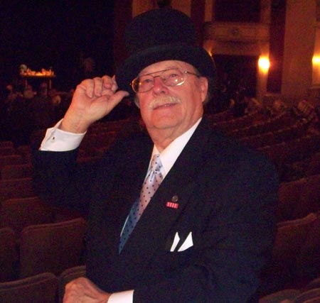 August Pust wearing Bill  Miller's top hat