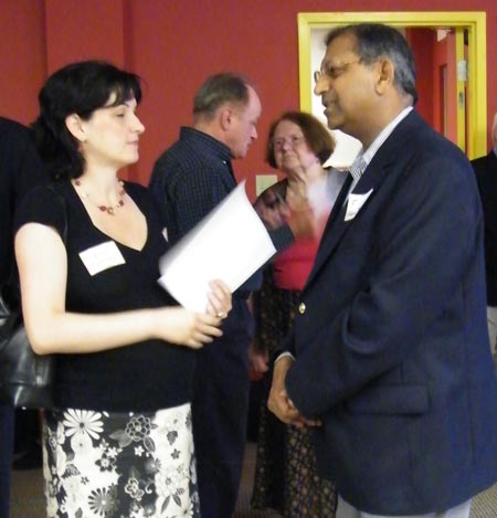 Reka Barabas of TiE Ohio and Dr. Raj Aggarwal