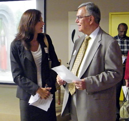 Italian Ambassador Dr Serena Scaiola with Serbian Ambassador Alex Machaskee