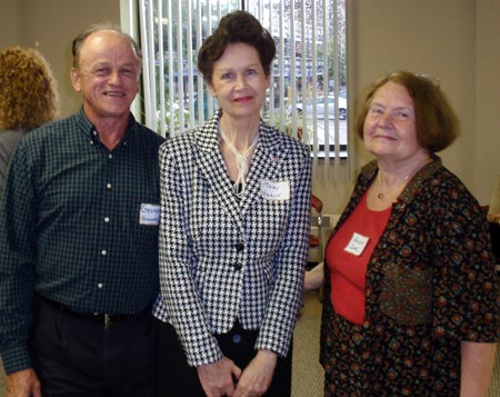 George Terbreck, Mary Hamlin and Latvian Ambassador Anda Cook - all from the Cleveland Cultural Garden Federation