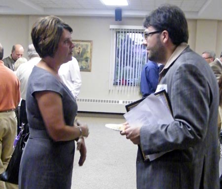 South Euclid Mayor Georgine Welo and Serbian Ambassador Alex Strmac