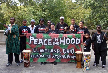 African-American marchers at One World Day 2009 in Cleveland Cultural Gardens - photos by Dan and/or Debbie Hanson